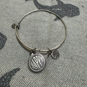 Alex and Ani Silver Happy Bangle Bracelet